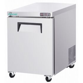 28" Commercial Worktop Freezer, 6.8 Cu.ft Single Door Stainless Steel Undercounter Freezer, -8â€“0Â°F, R290, Heavy-Duty Prep Table Freezer
