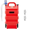 Fuel Caddy, 16 Gallon, Portable Fuel Tank with 12V DC 2.5 GPM Electric Fuel Transfer Pump, 4 ft Delivery Hose & Auto-Stop Sensor Nozzle, Tank Adapters