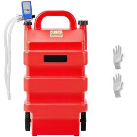 Fuel Caddy, 16 Gallon, Portable Fuel Tank with 12V DC 2.5 GPM Electric Fuel Transfer Pump, 4 ft Delivery Hose & Auto-Stop Sensor Nozzle, Tank Adapters