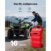 Fuel Caddy, 16 Gallon, Portable Fuel Tank with 12V DC 2.5 GPM Electric Fuel Transfer Pump, 4 ft Delivery Hose & Auto-Stop Sensor Nozzle, Tank Adapters