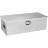 Heavy Duty Aluminum Truck Bed Tool Box, Diamond Plate Tool Box with Side Handle and Lock Keys, Storage Tool Box Chest Box Organizer for Pickup