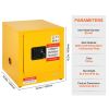 Flammable Cabinet 16.9" x 16.9" x 18.2", Galvanized Steel Safety Cabinet, Adjustable Shelf Flammable Storage Cabinet