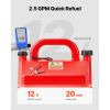 Fuel Caddy, 16 Gallon, Portable Fuel Tank with 12V DC 2.5 GPM Electric Fuel Transfer Pump, 4 ft Delivery Hose & Auto-Stop Sensor Nozzle, Tank Adapters