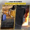 Fire Blankets, 2 Pack Welding Blankets, 6\' x 10\' Fire Suppression Blanket, 1022 Fahrenheit Flame Retardant Blanket