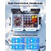 Car Refrigerator, DC 12/24V AC100-240V Compressor Electric Cooler, -4Â°F to 68Â°F Truck Refrigerator with APP Control, Wheels & Dual Zone