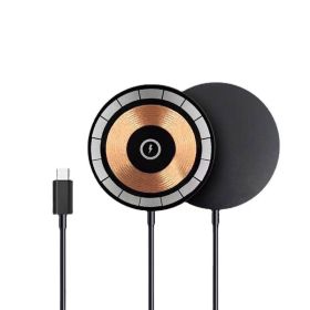 IPhone 17 Pro Pro Max Wireless Charger 15W Magnetic Wireless Fast Charging, Compatible With IPhone 12, 13, 14, 15, 16, And 17 Pro, Pro Max Series (Option: Black)