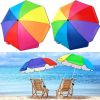 2 Pcs Automatic Chair Umbrella with Universal Clamp 44" UPF 50+ Portable Clamp on Beach Chair Adjustable Wheelchair Umbrella for Outdoor Patio Parasol