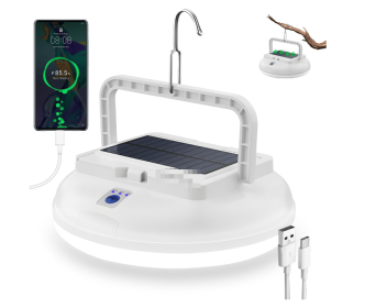 USB Solar Camping Light with Remote Control - Folding Rechargeable Lantern, 360Â°Lighting Waterproof Hanging Tent Lights Outdoor Light for Camping (Style: Electric Lantern)