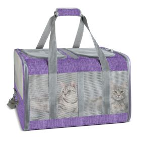 Small Pet Carrier,Bunny Carrier for Travel Camping Outdoor, Breathable Pet Portable Hand Bag for Hamster Rabbit Guinea (Color: Purple)