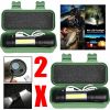 2Set USB Rechargeable COB LED Flashlight Zoomable Torch Light Lamp Camping Portable