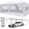 10'x20' Pop Up Canopy Outdoor Portable Party Folding Tent with 6 Removable Sidewalls + Carry Bag + 4pcs Weight Bag