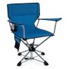 360Â° Swivel Hunting Chair Portable Foldable Hunting Chair with Mesh Cup Holder and Storage Pockets