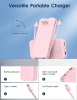 12000mAh Portable Power Bank with Built in Cables Mobile Phone Portable Charger Power Phone Charger Backup Battery for IPhone,Andriod Phone