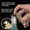 "Survival Lighter for Men - 3 Functions Windproof Butane Lighter + Bottle Opener + Pry Tool Gift"