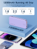 12000mAh Portable Power Bank with Built in Cables Mobile Phone Portable Charger Power Phone Charger Backup Battery for IPhone,Andriod Phone