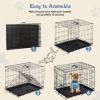 24 inch Single door Dog Cage - durable metal pet kennel, secure lock, collapsible design, removable tray for easy cleaning, portable puppy cage