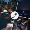 2Set USB Rechargeable COB LED Flashlight Zoomable Torch Light Lamp Camping Portable