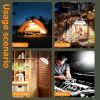 USB Solar Camping Light with Remote Control - Folding Rechargeable Lantern, 360Â°Lighting Waterproof Hanging Tent Lights Outdoor Light for Camping