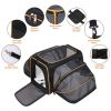 Expandable Soft Pet Carrier, Multiple Sizes and Colors Available(black,grey,blue,brown)