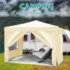 10'x10' Pop Up Canopy Outdoor Portable Party Folding Tent with Removable Sidewalls + Carry Bag + 4pcs Weight Bag