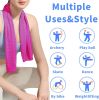 4 Pack Cooling Towel (40"x12"), Soft Breathable Chilly Towel, Ice Towel, Microfiber Towel for Yoga, Sport, Running, Workout,Gym, Camping, Fitness